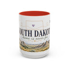 South Dakota State Map Mug | Botanical Accents, Homesick Gift (11oz or 15oz)