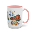 Hamburg Illustrated Travel Mug | City Souvenir Accent Coffee Mug | 11oz 15oz Ceramic Cup