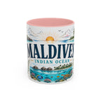 Maldives Coffee Mug | Travel Destination Souvenir Gift | Accent Color Ceramic 11oz 15oz