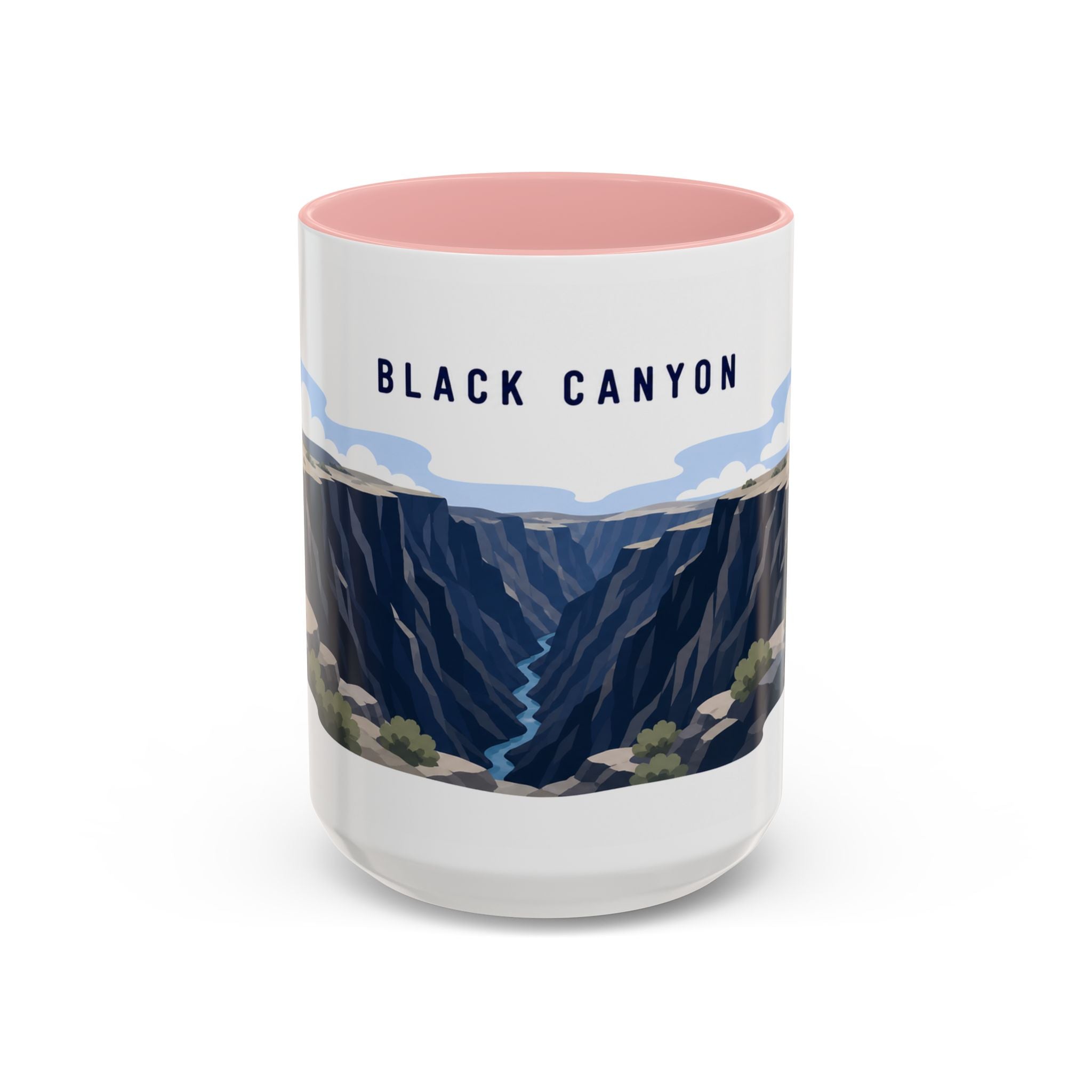 Black Canyon of the Gunnison National Park Coffee Mug | Solid Color Block Park Souvenir | 11oz 15oz Accent Mug