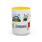 Edinburgh Coffee Mug | Postage Stamp Collage Mug | Travel Souvenir Accent Cup 11oz 15oz