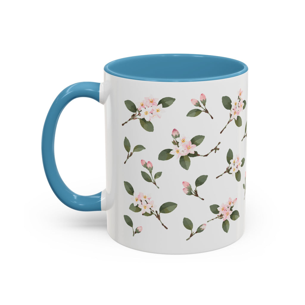 Massachusetts Mayflower Mug, State Flower Floral Coffee Cup, 11oz Botanical Gift