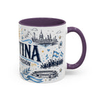 Argentina Soccer Coffee Mug | Soccer Fan Gift | Accent Color Ceramic 11oz 15oz Match Day Cup