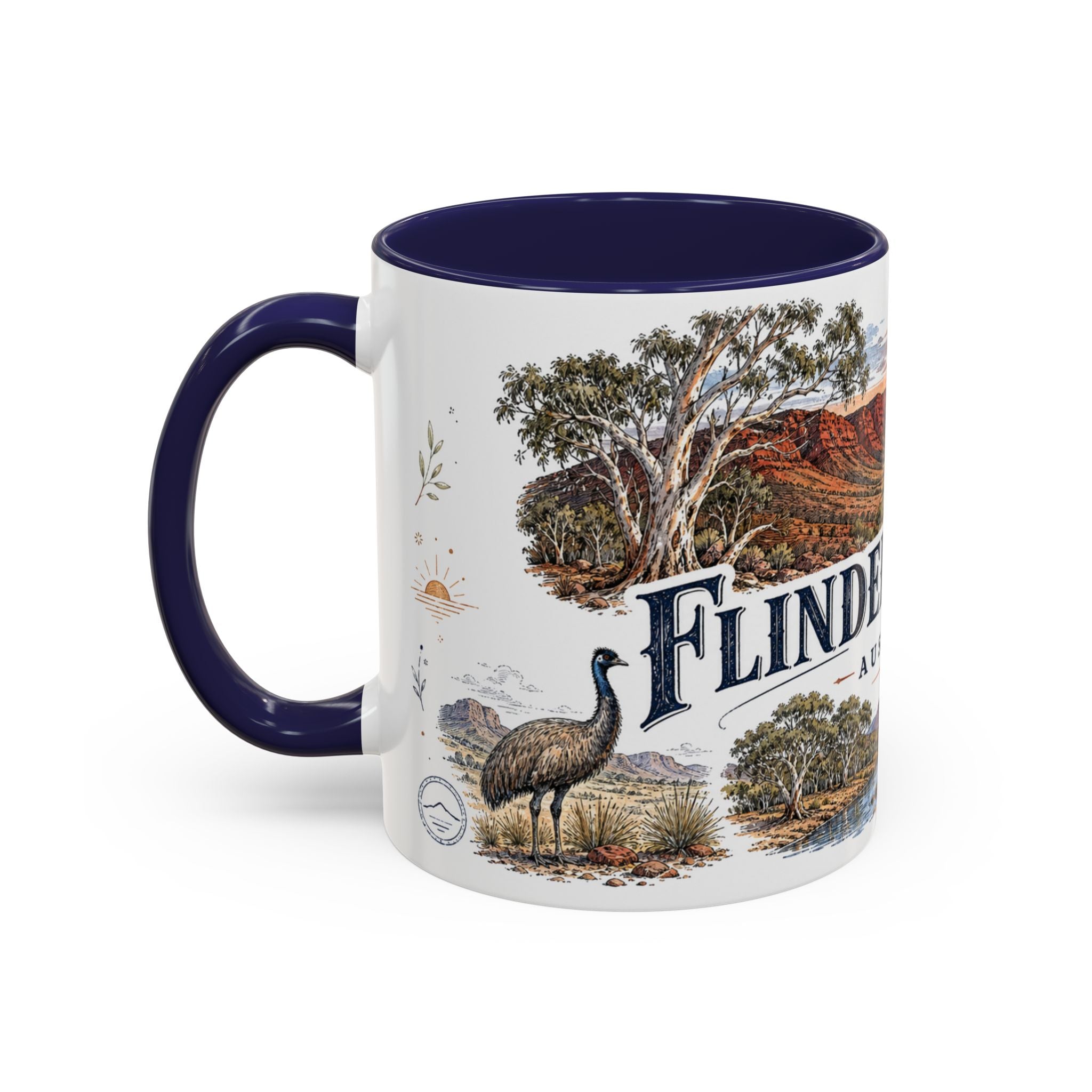 Flinders Ranges Mug, Australia Travel Souvenir, Bucket List Gift, Accent Ceramic Coffee Mug 11oz 15oz