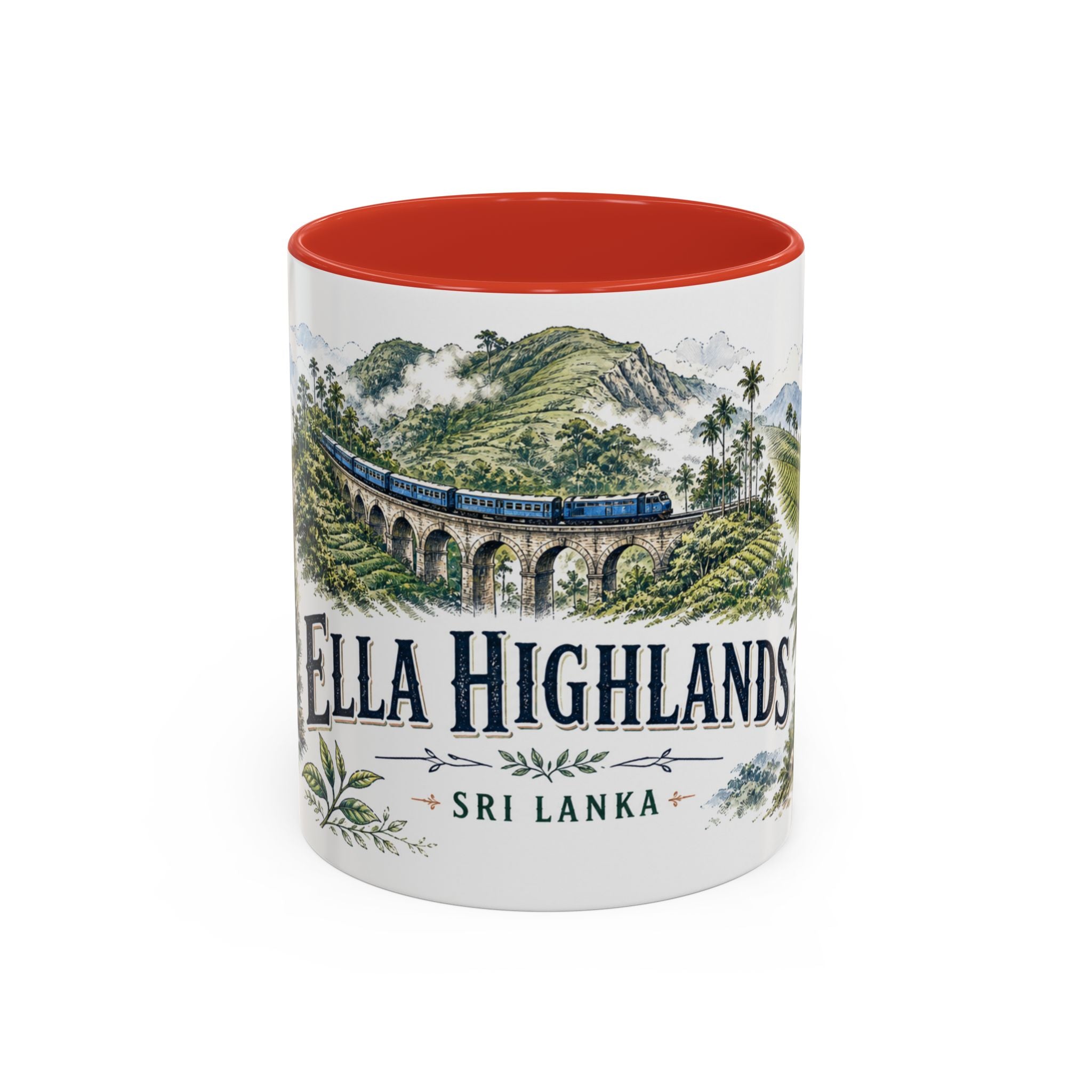 Ella Highlands Mug, Sri Lanka Travel Souvenir, Bucket List Gift, Accent Ceramic Coffee Mug 11oz 15oz