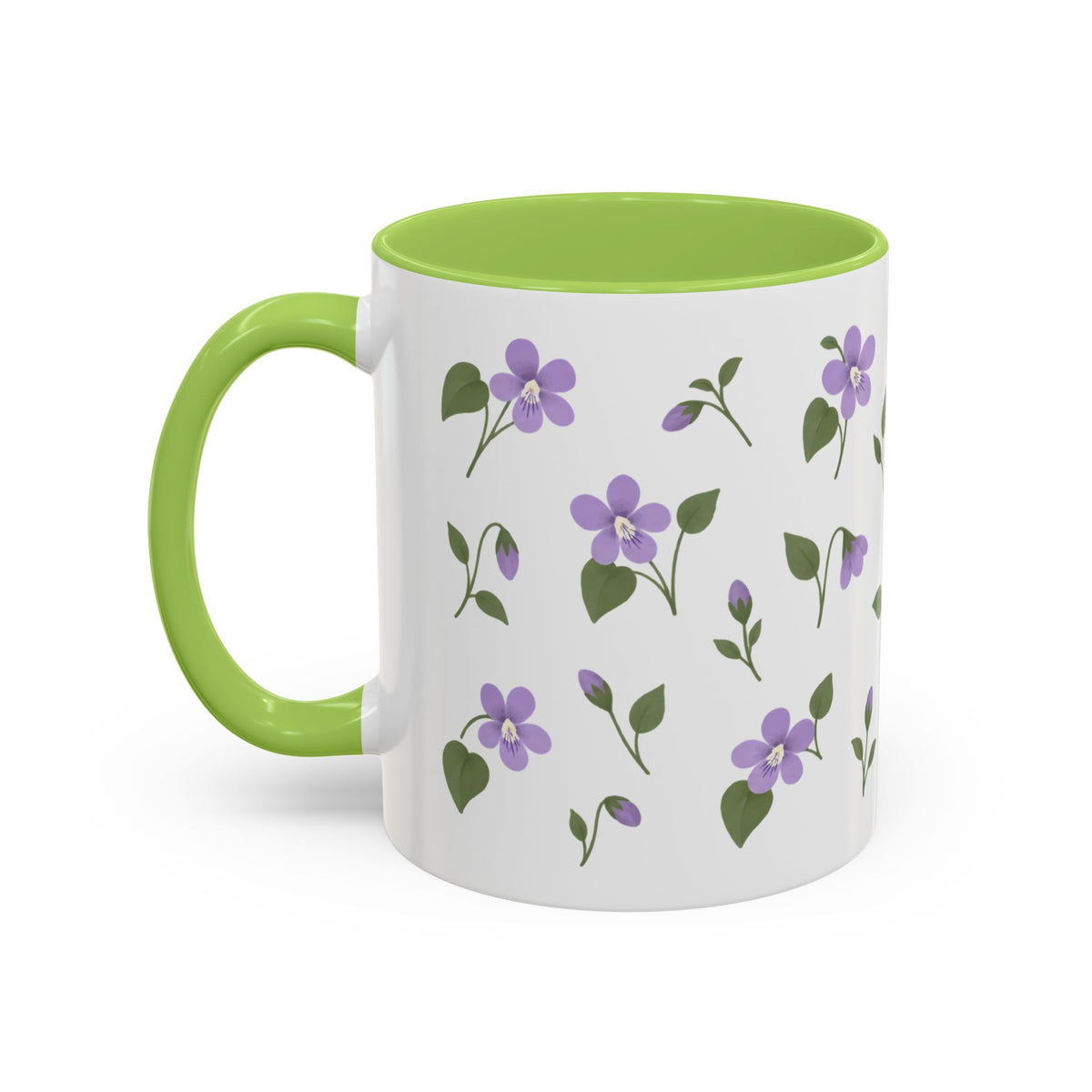 Illinois Violet Mug, State Flower Floral Coffee Cup, 11oz Botanical Gift