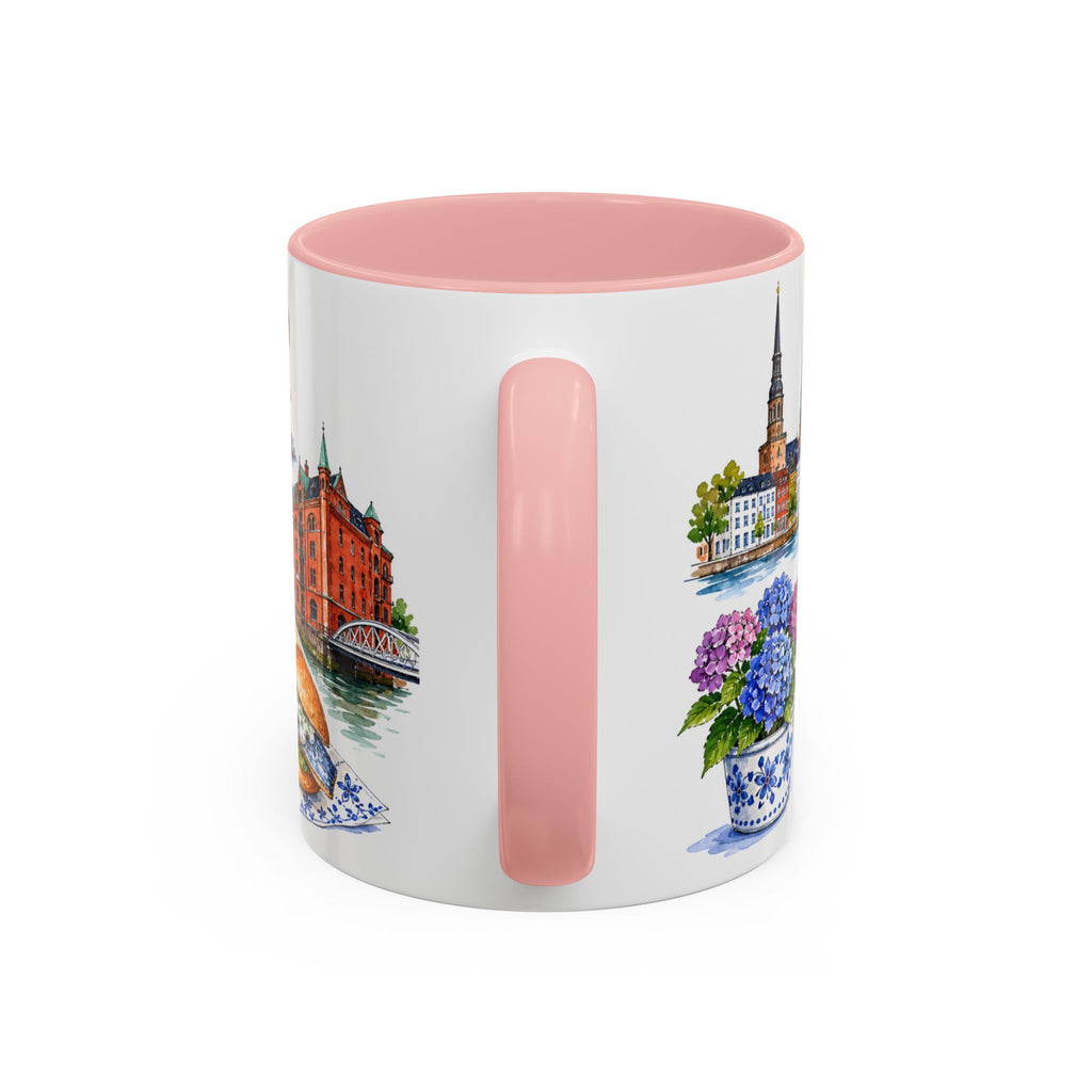 Hamburg Illustrated Travel Mug | City Souvenir Accent Coffee Mug | 11oz 15oz Ceramic Cup