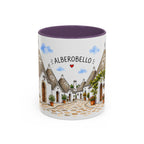 Alberobello Illustrated Travel Mug | Italy Souvenir Accent Coffee Mug | 11oz 15oz Ceramic Cup