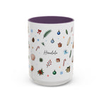 Honolulu Christmas Mug | Watercolor City Souvenir | Ceramic Coffee Cup (11oz 15oz)