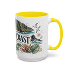 Na Pali Coast Mug, Hawaii Travel Souvenir, Bucket List Gift, Accent Ceramic Coffee Mug 11oz 15oz