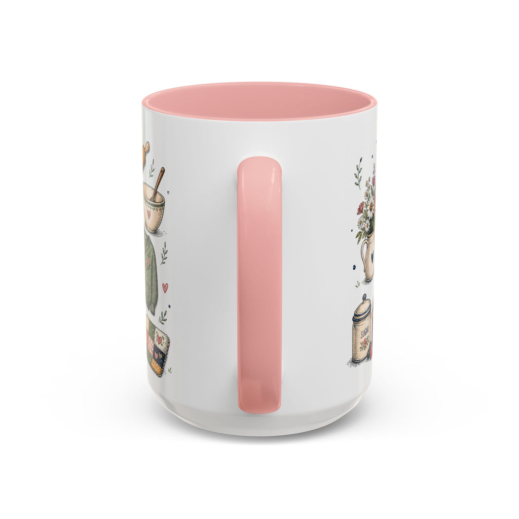 Grandma Makes Life Sweeter Coffee Mug | Gift From Grandkids | Accent Color Ceramic 11oz 15oz