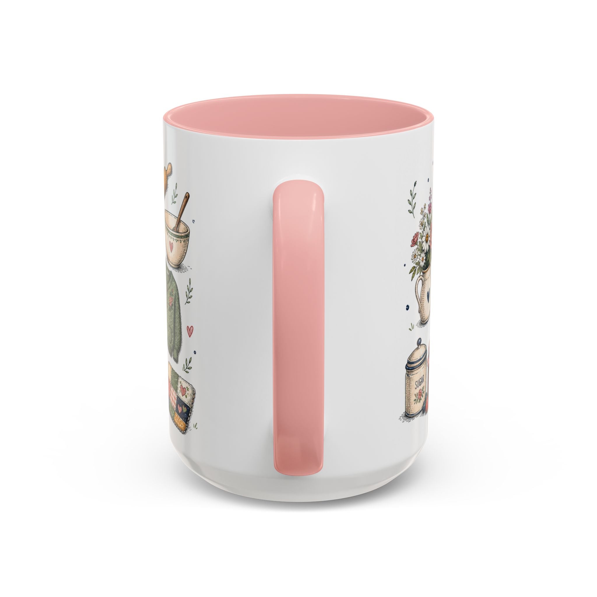 Grandma Makes Life Sweeter Coffee Mug | Gift From Grandkids | Accent Color Ceramic 11oz 15oz