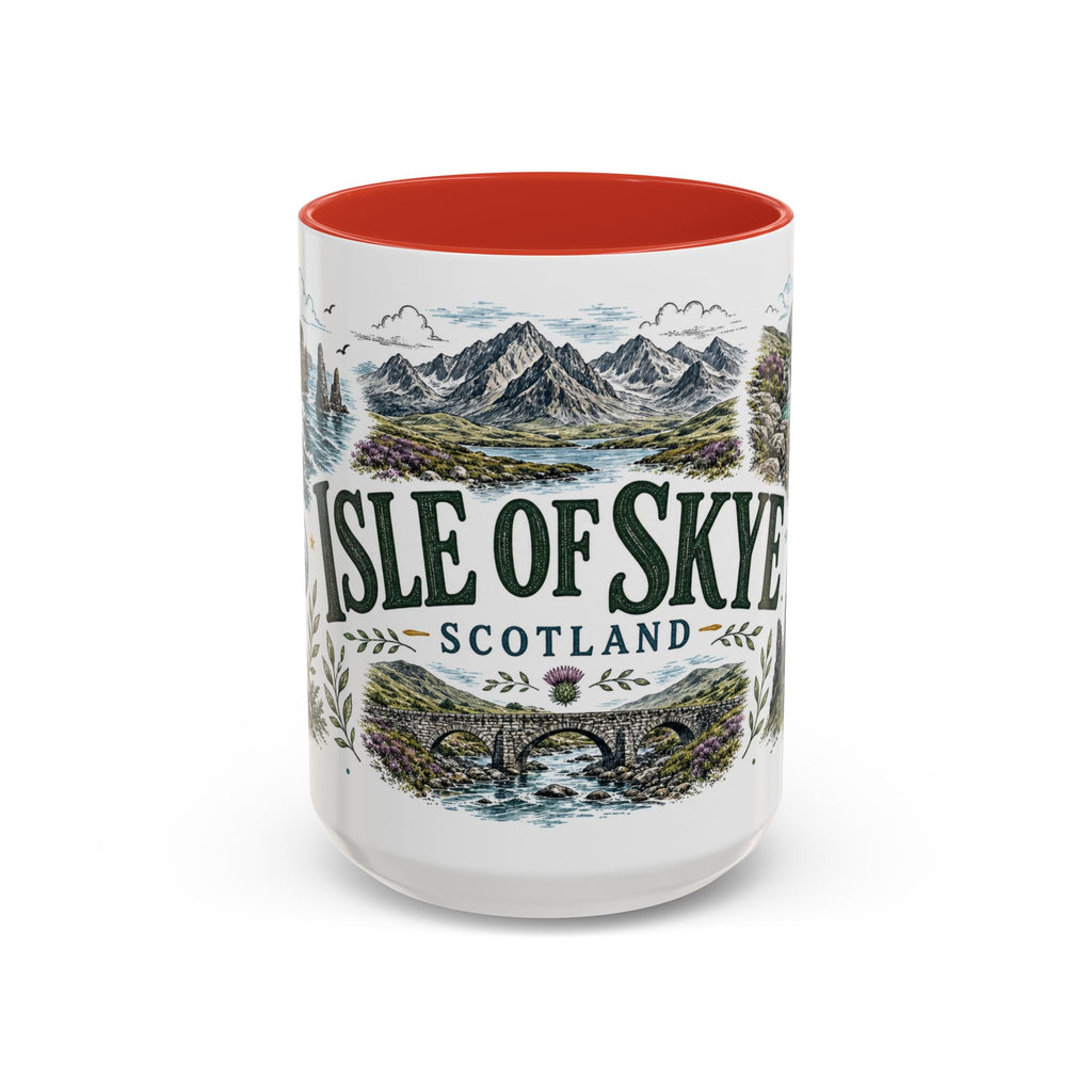 Isle of Skye Mug, Scotland Travel Souvenir, Bucket List Gift, Accent Ceramic Coffee Mug 11oz 15oz