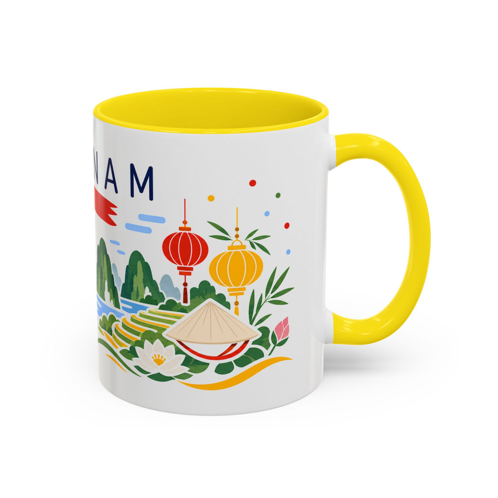 Vietnam Coffee Mug | Travel Souvenir Accent Mug | Country Gift Ceramic Cup 11oz 15oz