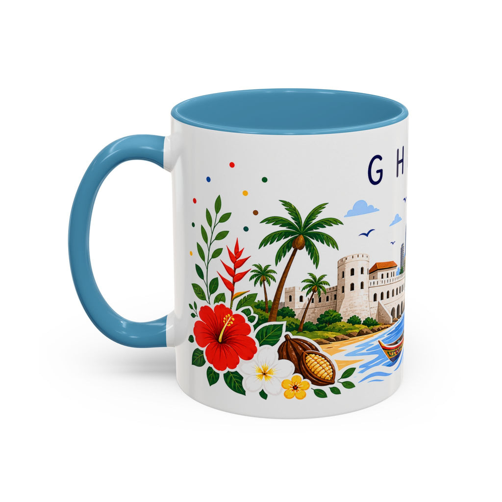 Ghana Coffee Mug | Travel Souvenir Accent Mug | Place Gift Ceramic Cup 11oz 15oz