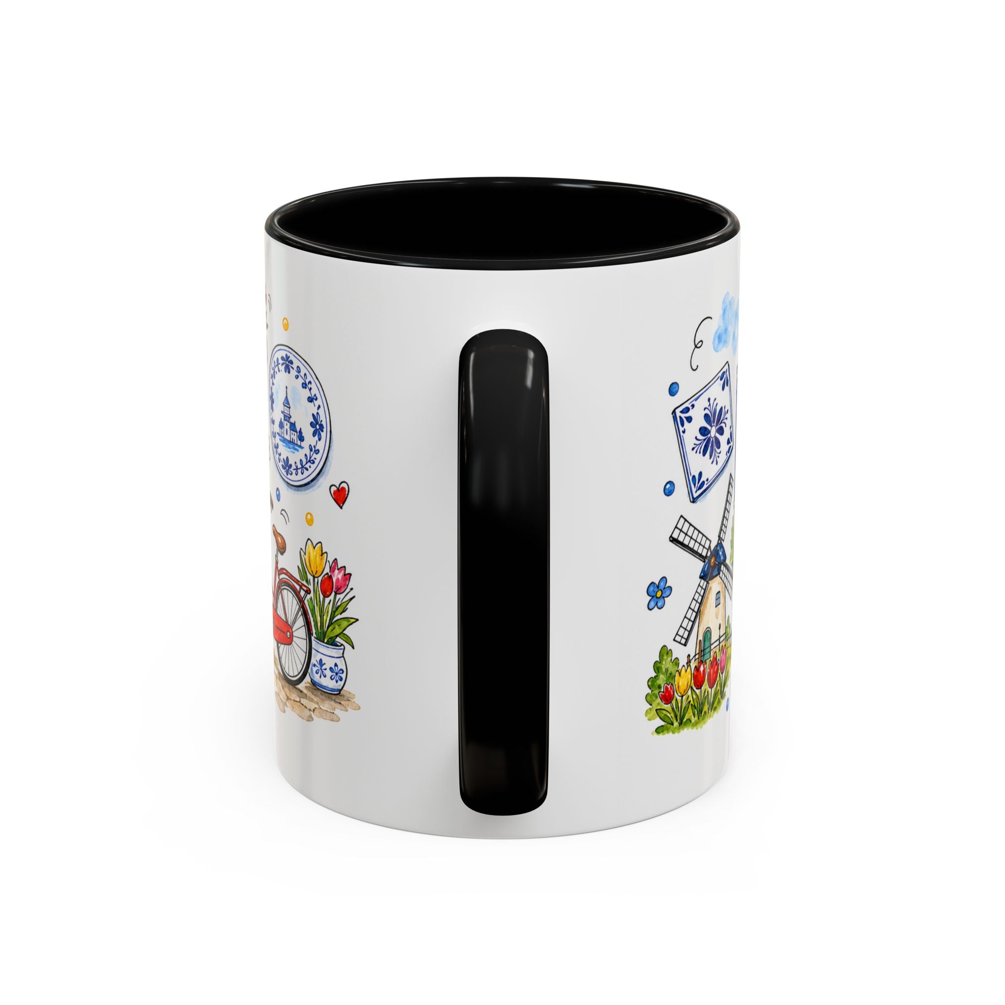 Amsterdam Travel Mug | European City Souvenir Accent Coffee Mug | 11oz 15oz Ceramic Cup
