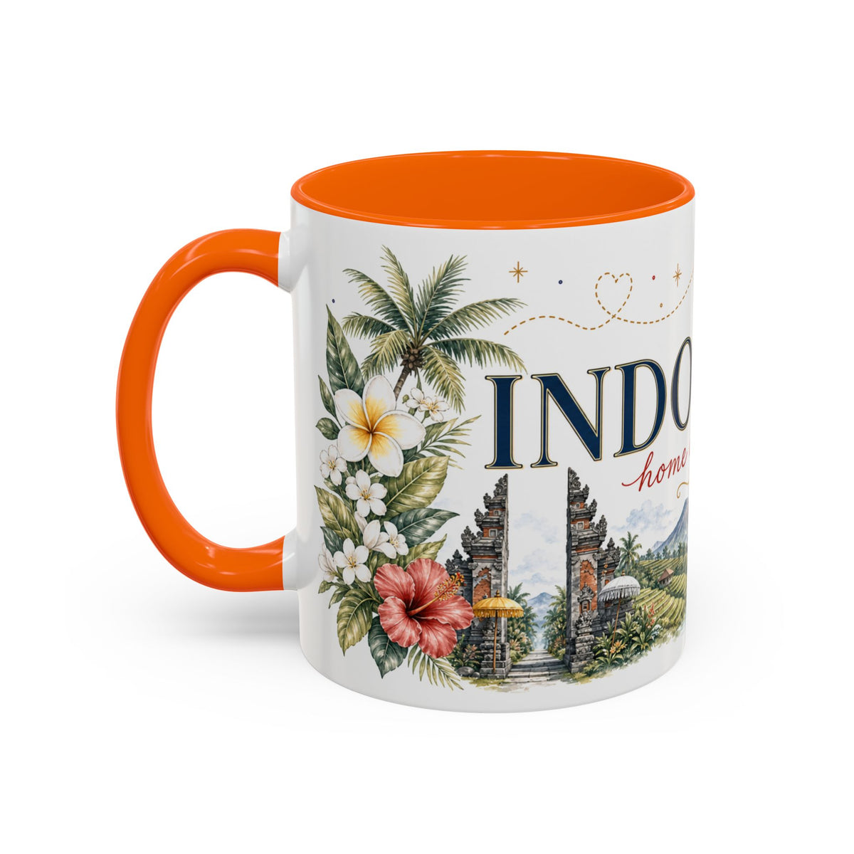 Indonesia Home Country Mug | Moving Away Gift | Long Distance Friendship | 11 oz 15 oz Accent Mug