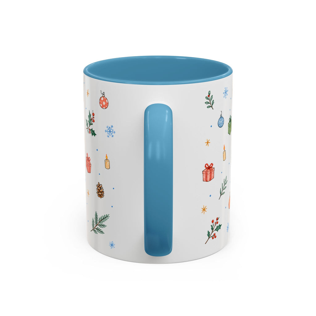 Dhaka Christmas Mug | Watercolor Travel Souvenir | Holiday Gift | Accent Ceramic Coffee Cup 11oz 15oz