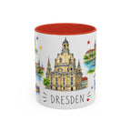 Dresden Illustrated Travel Mug | City Souvenir Accent Coffee Mug | 11oz 15oz Ceramic Cup