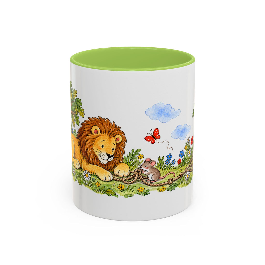 The Lion and the Mouse Mug | Storybook Fairy Tale Accent Coffee Mug | EveryLegend