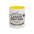 Lassen Volcanic National Park Coffee Mug | California Volcano Geothermal Hiking Gift | Accent Color Ceramic 11oz 15oz