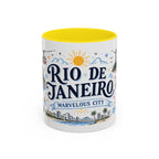 Rio de Janeiro Coffee Mug | Brazil Souvenir Travel Gift | Accent Color Ceramic 11oz 15oz
