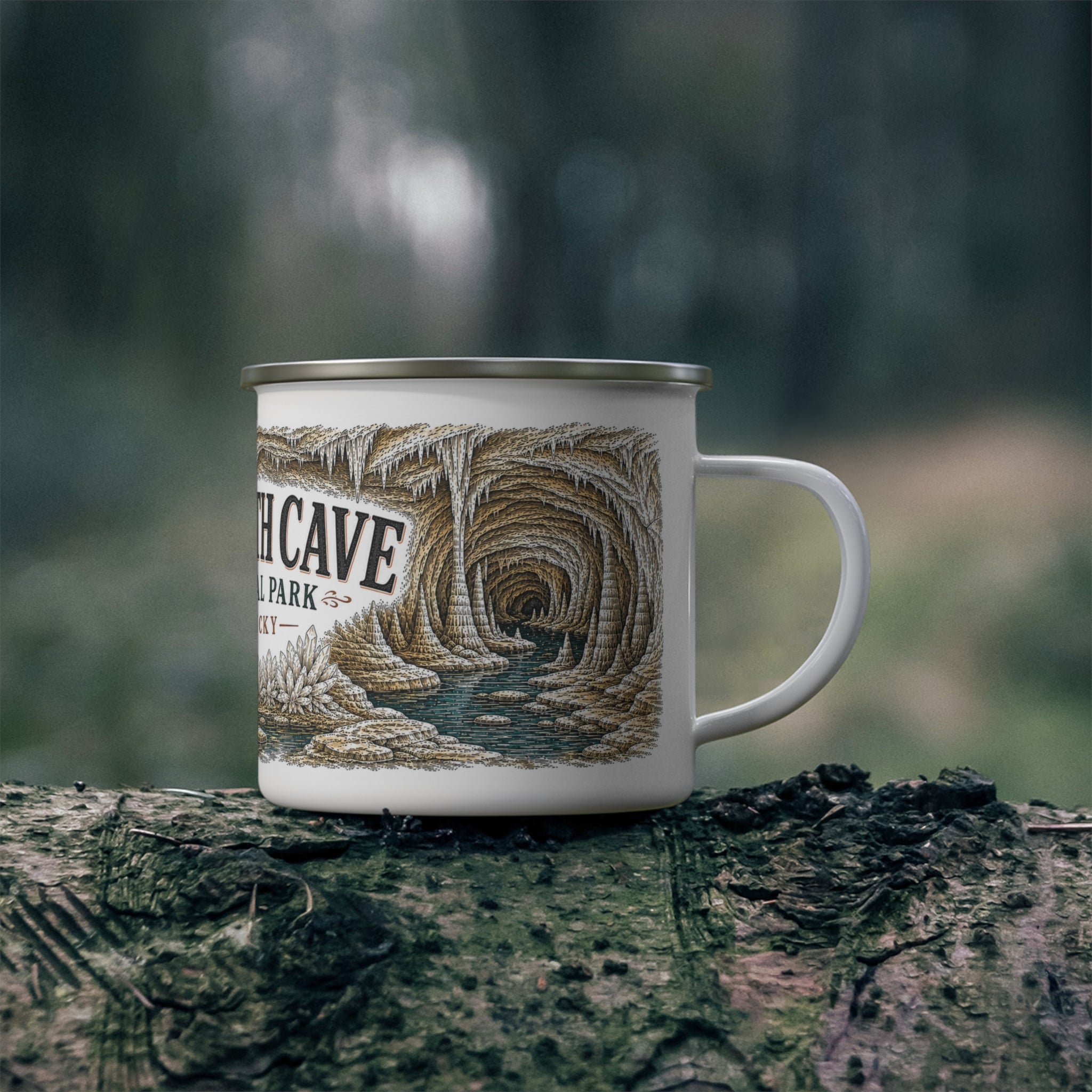 Mammoth Cave National Park Vintage Enamel Camping Mug | 12oz National Park Hiking Gift