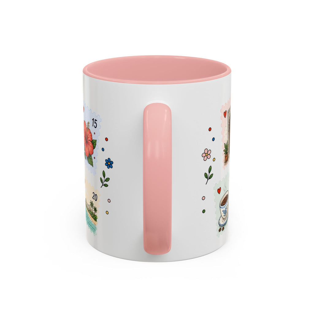 Zanzibar City Coffee Mug | Postage Stamp Collage Mug | Travel Souvenir Accent Cup 11oz 15oz