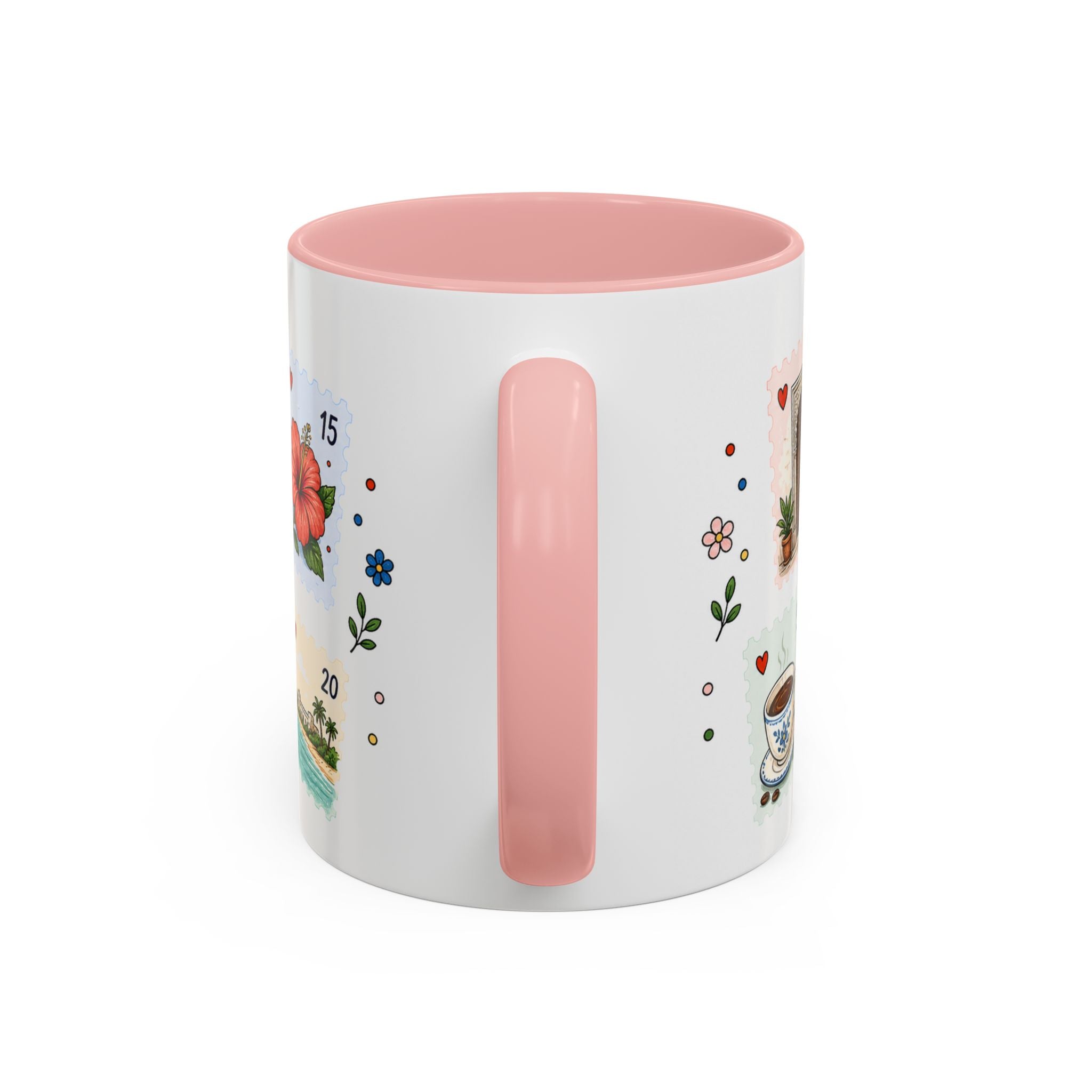 Zanzibar City Coffee Mug | Postage Stamp Collage Mug | Travel Souvenir Accent Cup 11oz 15oz