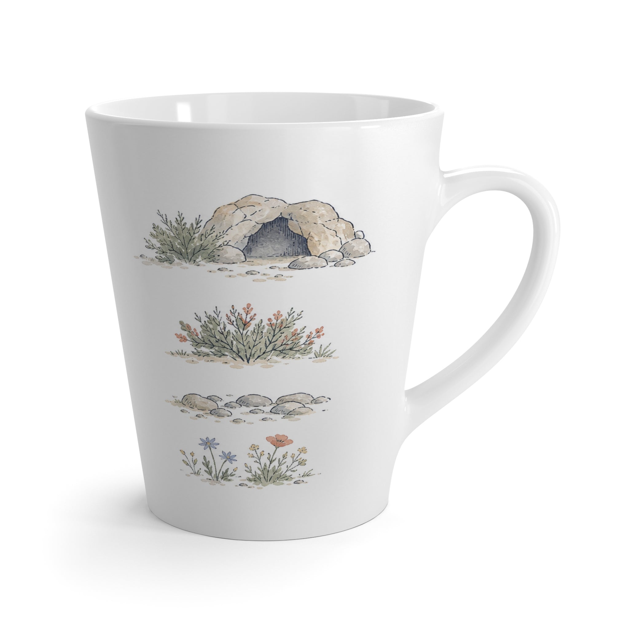 Pinnacles National Park Latte Mug | Pastel Watercolor Nature Coffee Cup | 12 oz Travel Souvenir Gift