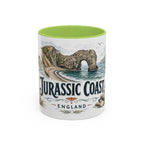 Jurassic Coast Mug, England Travel Souvenir, Bucket List Gift, Accent Ceramic Coffee Mug 11oz 15oz