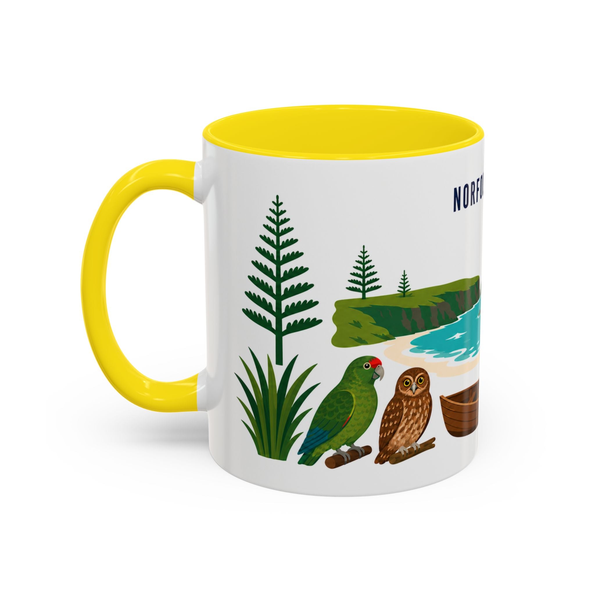 Norfolk Island Coffee Mug | Travel Souvenir Accent Mug | Country Gift Ceramic Cup 11oz 15oz