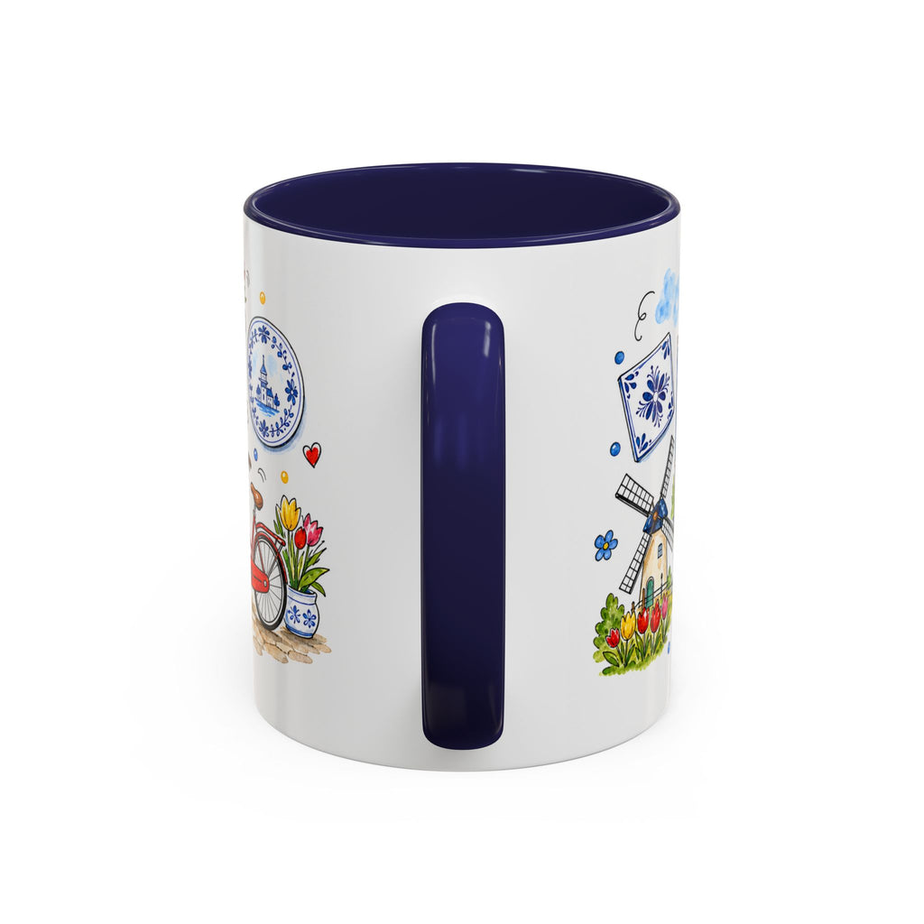 Amsterdam Travel Mug | European City Souvenir Accent Coffee Mug | 11oz 15oz Ceramic Cup