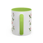 Minnesota Pink and White Lady Slipper Mug, State Flower Floral Coffee Cup, 11oz Botanical Gift