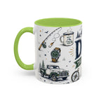 Dad The Legend Coffee Mug | Father's Day Gift for Dad | Accent Color Ceramic 11oz 15oz
