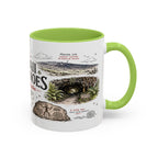Hawaii Volcanoes National Park Coffee Mug | Hawaii Big Island Lava Volcano Gift | Accent Color Ceramic 11oz 15oz