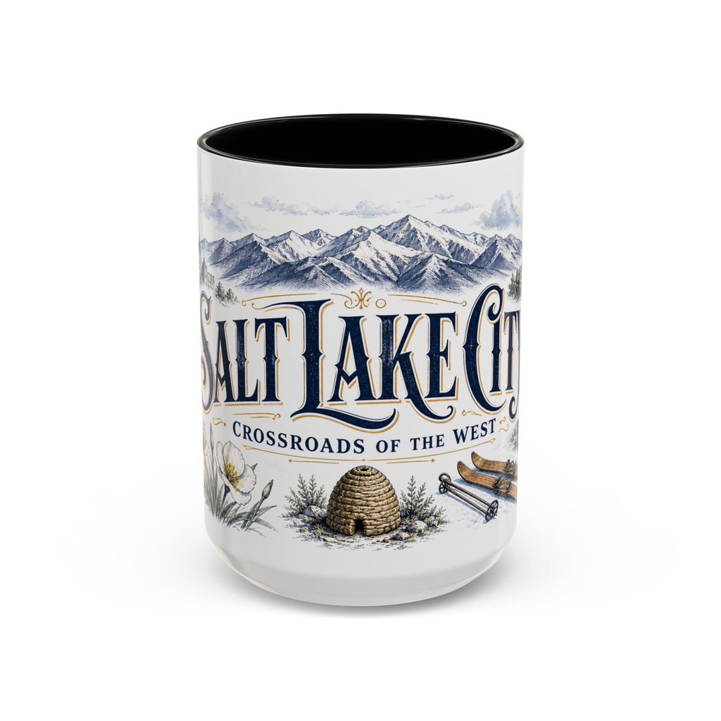 Salt Lake City Coffee Mug | United States Travel Souvenir | Vintage Illustrated City Gift | 11 oz 15 oz Accent Mug