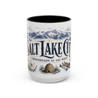 Salt Lake City Coffee Mug | United States Travel Souvenir | Vintage Illustrated City Gift | 11 oz 15 oz Accent Mug