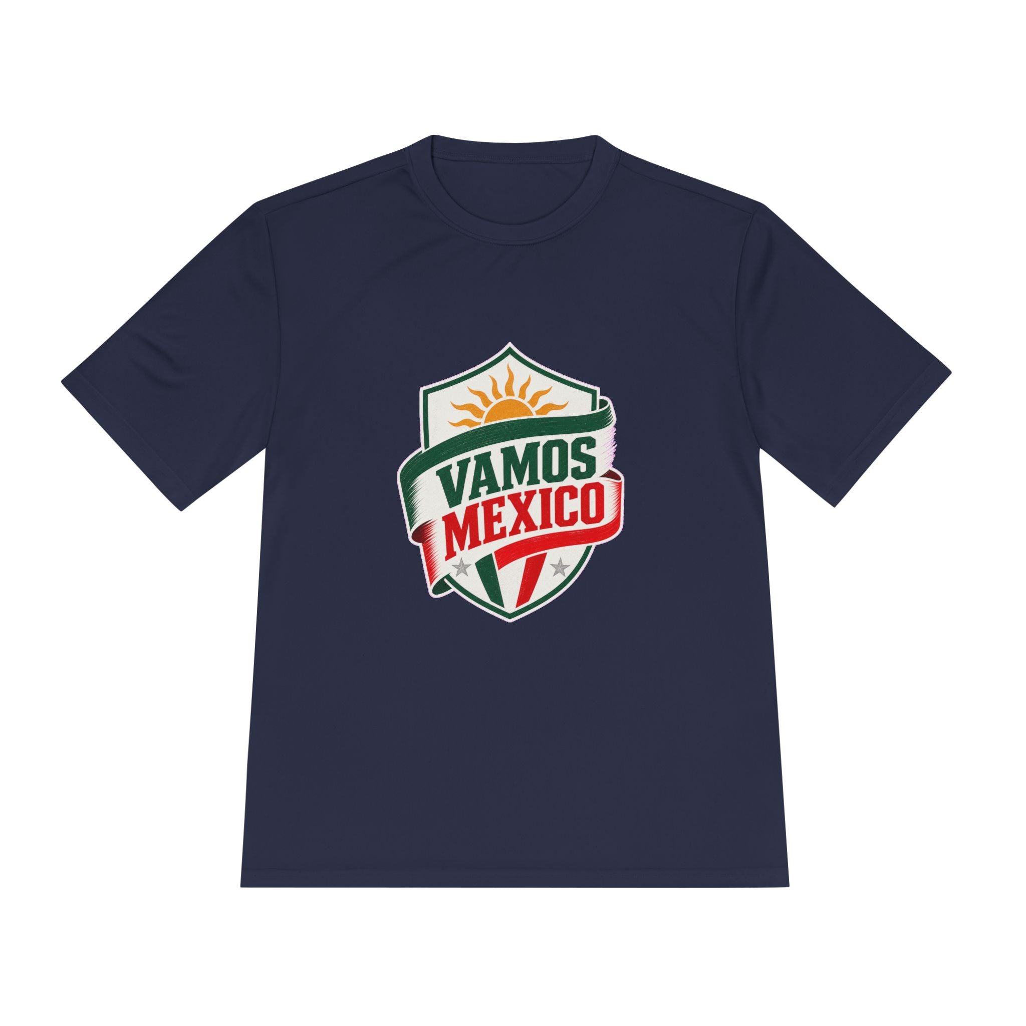 Vamos Mexico Soccer Fan Tee, Moisture Wicking Sport Shirt