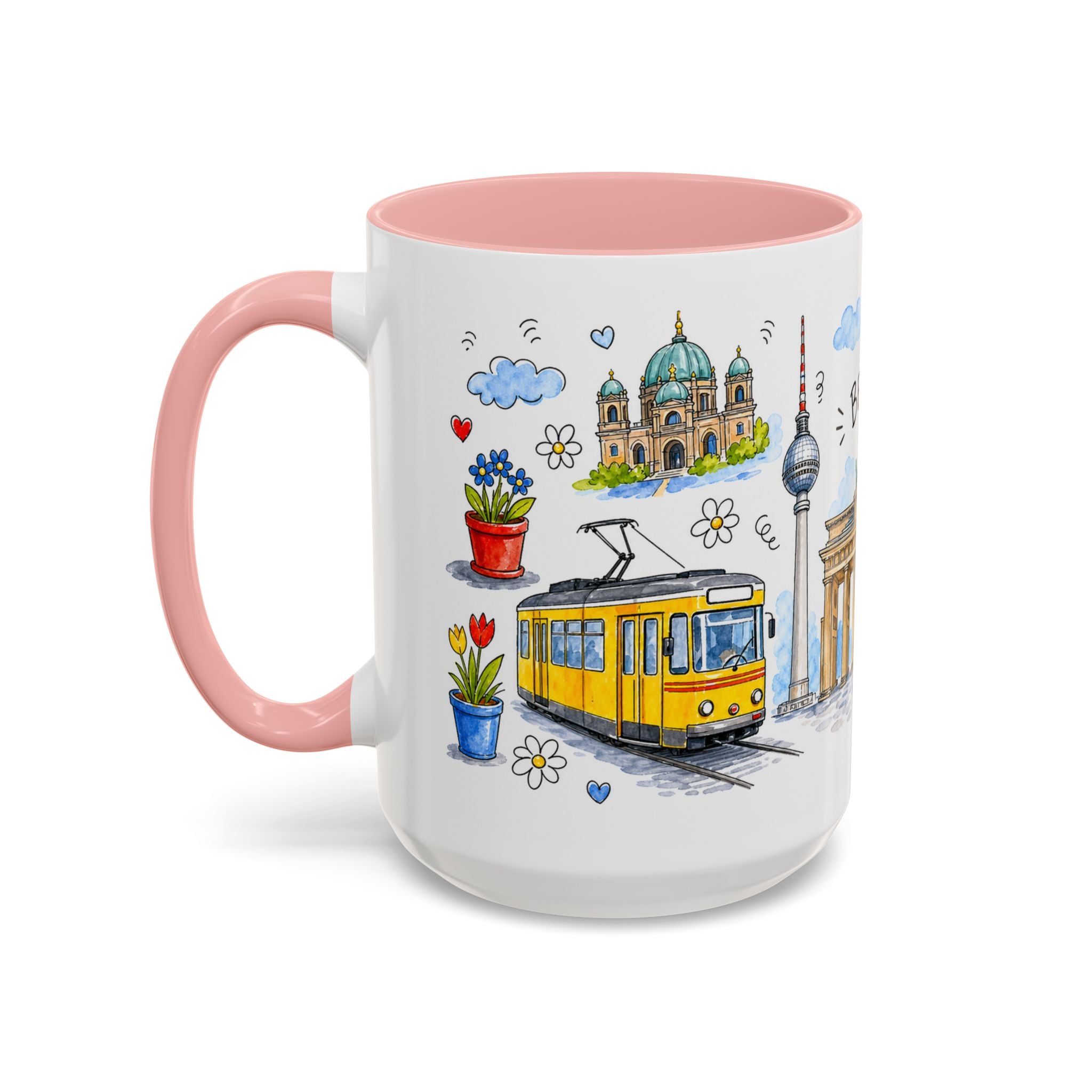 Berlin Travel Mug | European City Souvenir Accent Coffee Mug | 11oz 15oz Ceramic Cup