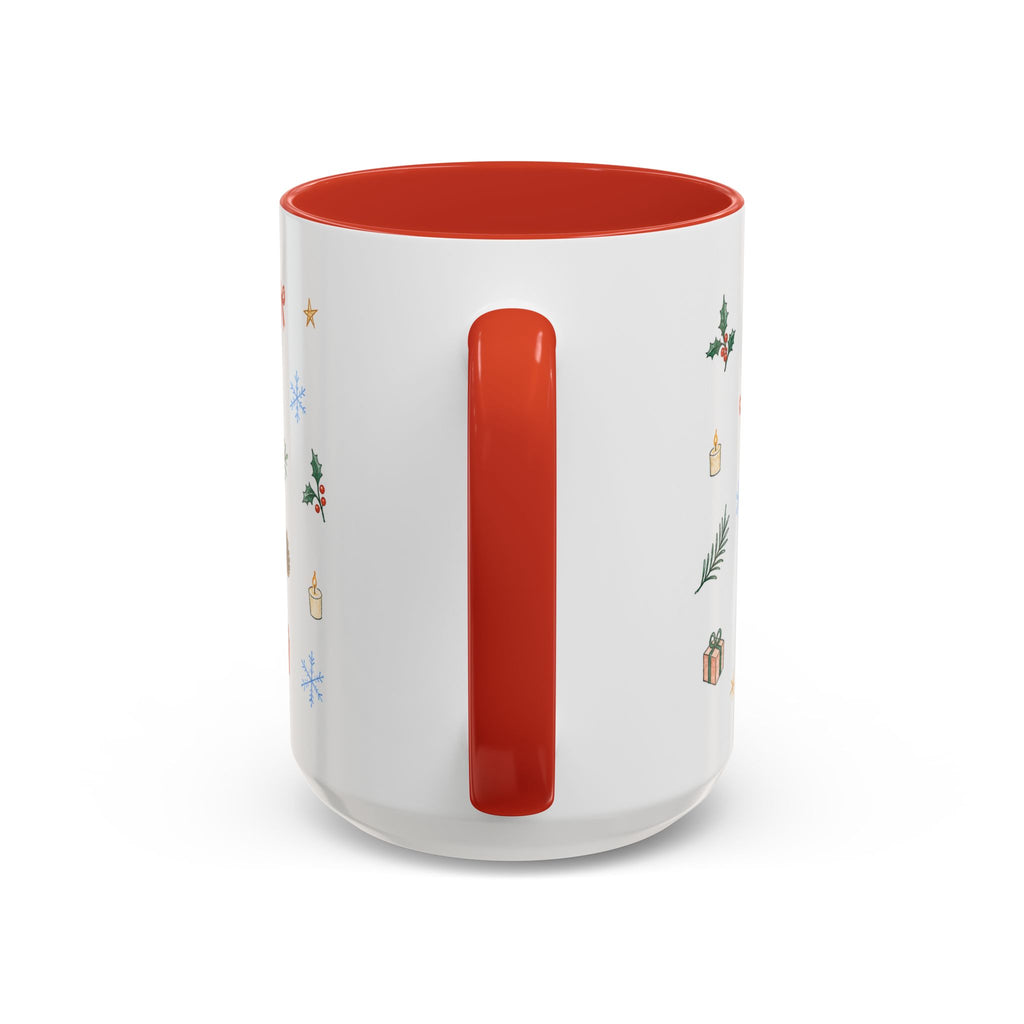 Seattle Christmas Mug | Watercolor Travel Souvenir | Holiday Gift | Accent Ceramic Coffee Cup 11oz 15oz
