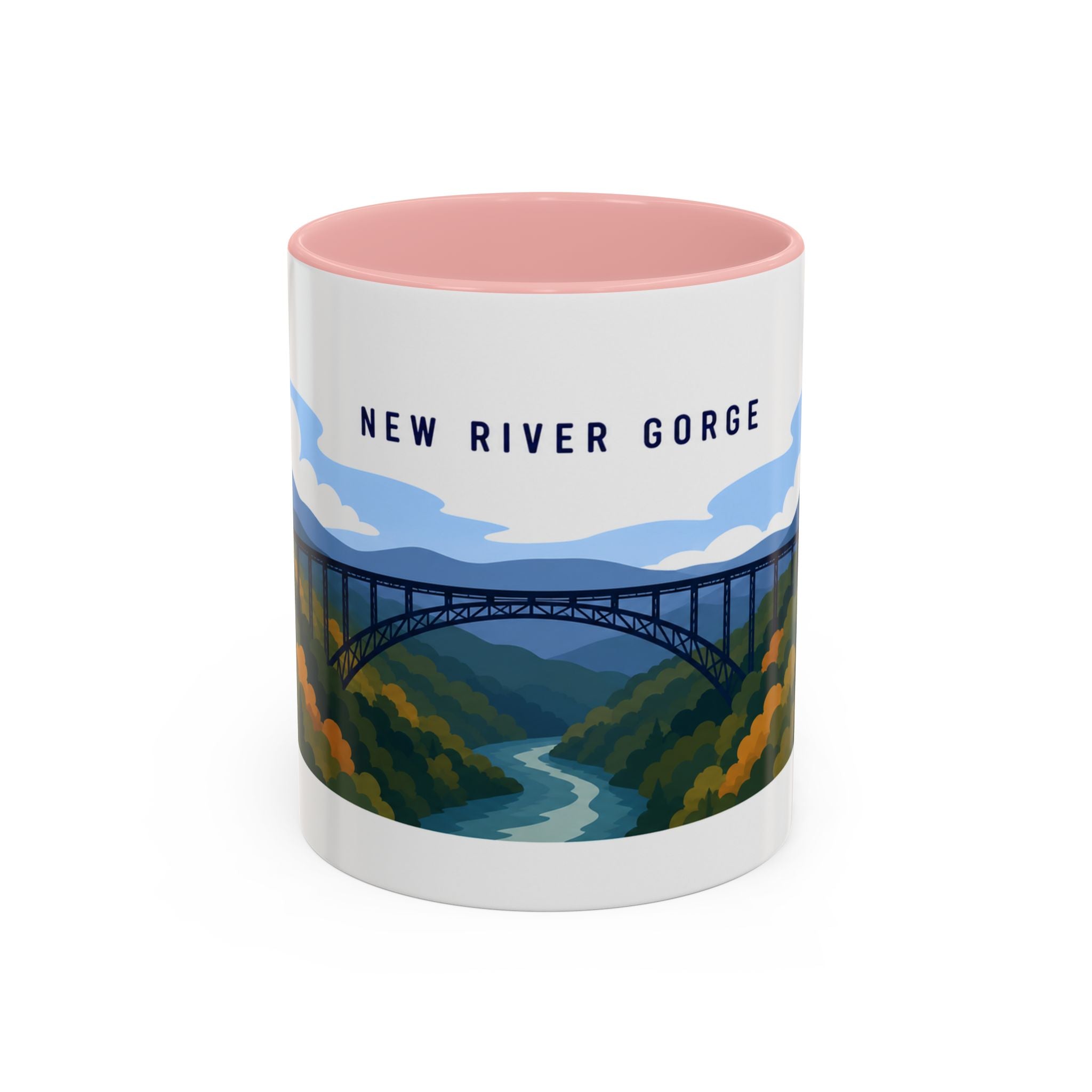 New River Gorge National Park and Preserve Coffee Mug | Solid Color Block Park Souvenir | 11oz 15oz Accent Mug