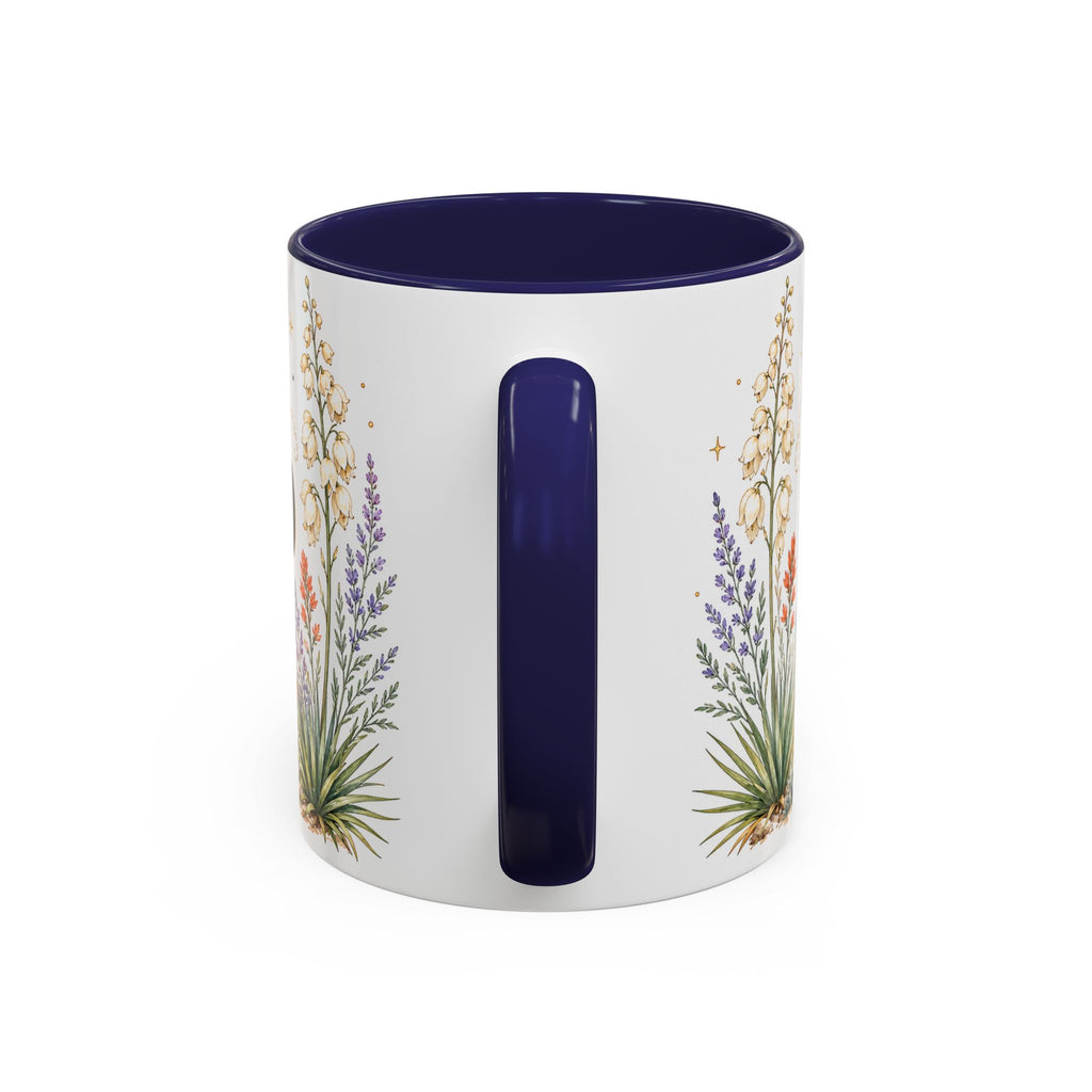 New Mexico State Map Mug | Desert Scenery, Yucca Flower Accent Coffee Cup