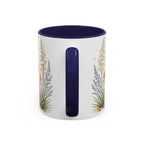 New Mexico State Map Mug | Desert Scenery, Yucca Flower Accent Coffee Cup