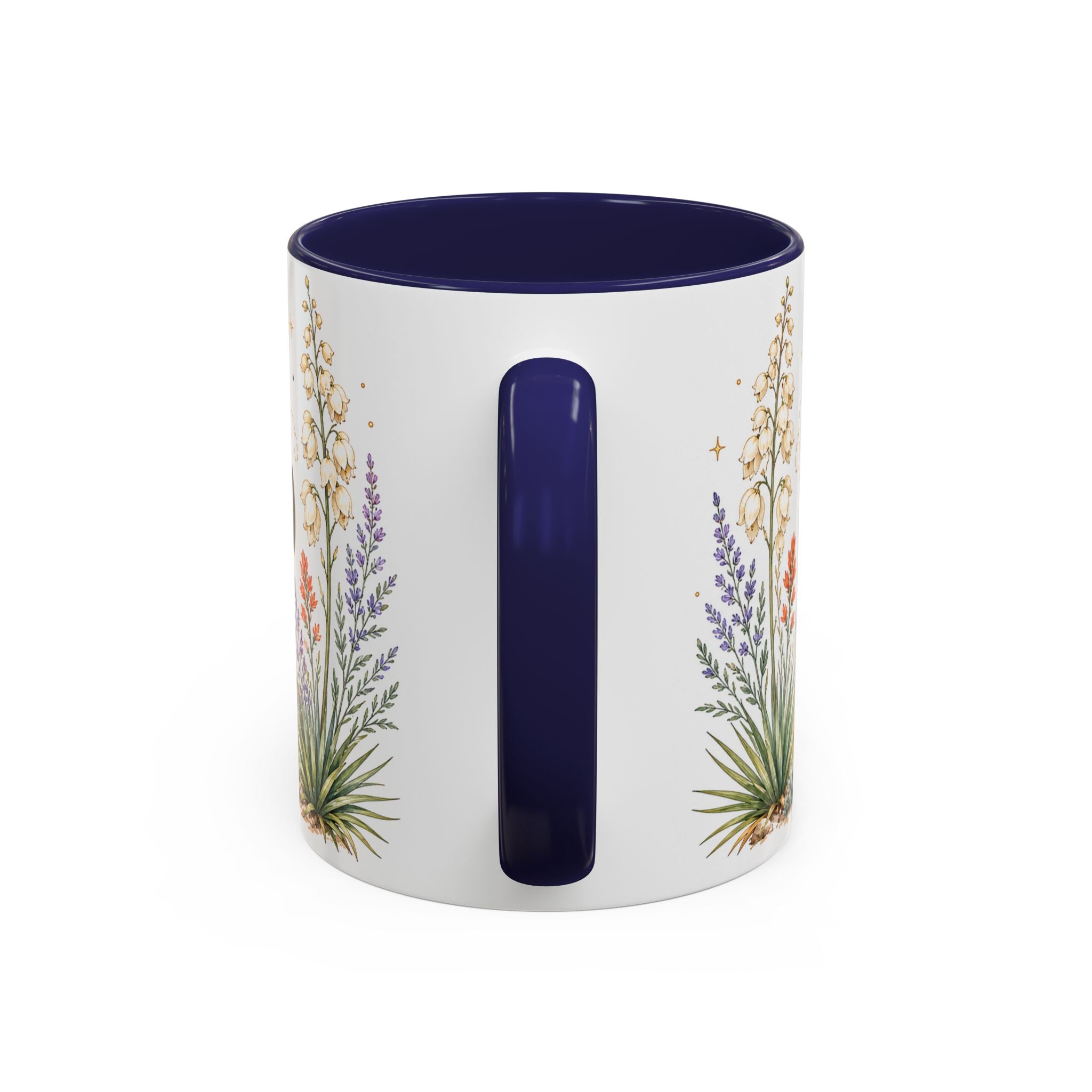 New Mexico State Map Mug | Desert Scenery, Yucca Flower Accent Coffee Cup