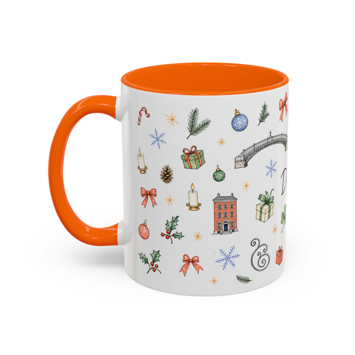 Dublin Christmas Mug | Watercolor City Souvenir, Holiday Travel Gift (11oz/15oz)