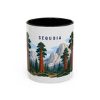 Sequoia National Park Coffee Mug | Solid Color Block Park Souvenir | 11oz 15oz Accent Mug