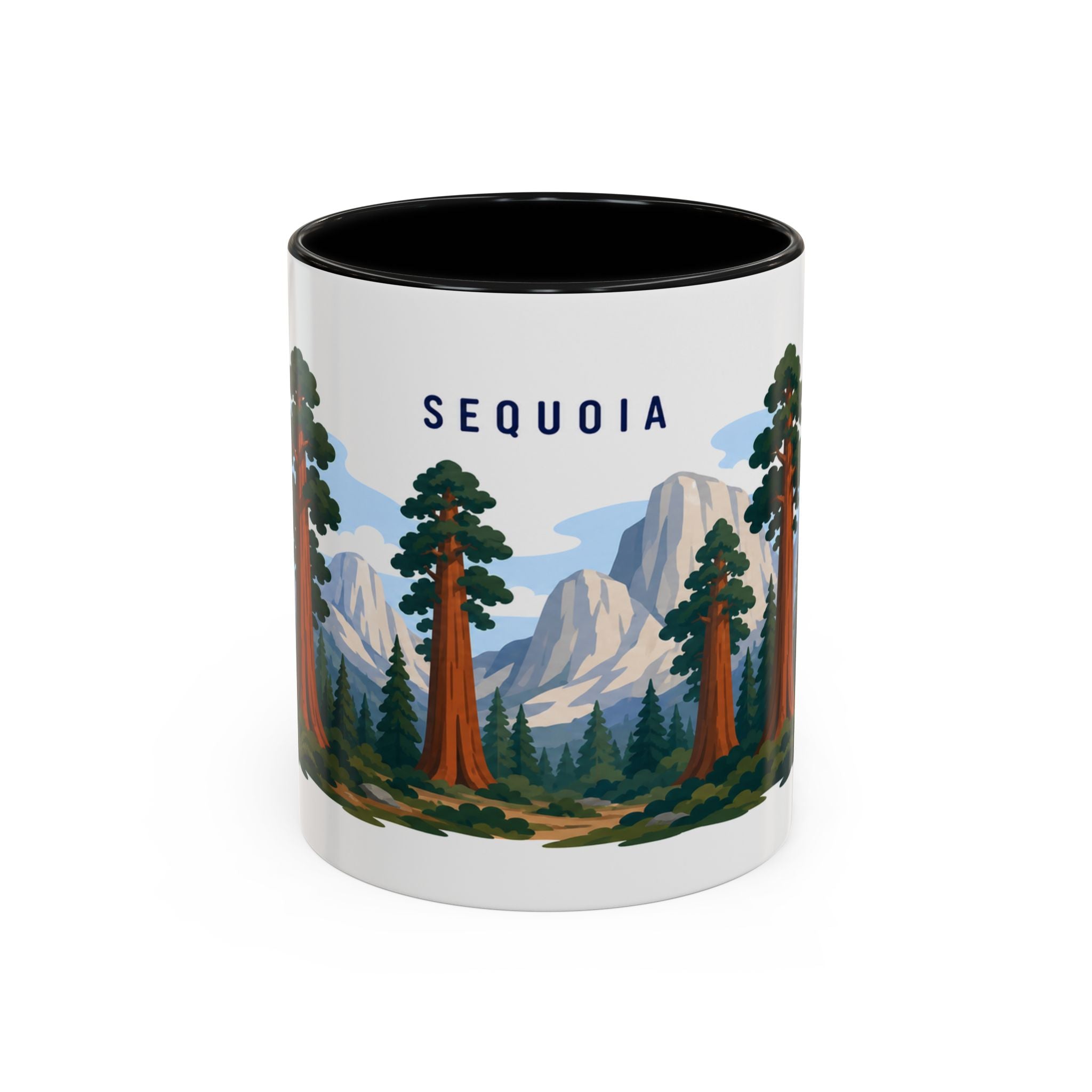 Sequoia National Park Coffee Mug | Solid Color Block Park Souvenir | 11oz 15oz Accent Mug