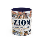 Zion National Park Coffee Mug | Hiking Camping Nature Gift | Accent Color Ceramic 11oz 15oz