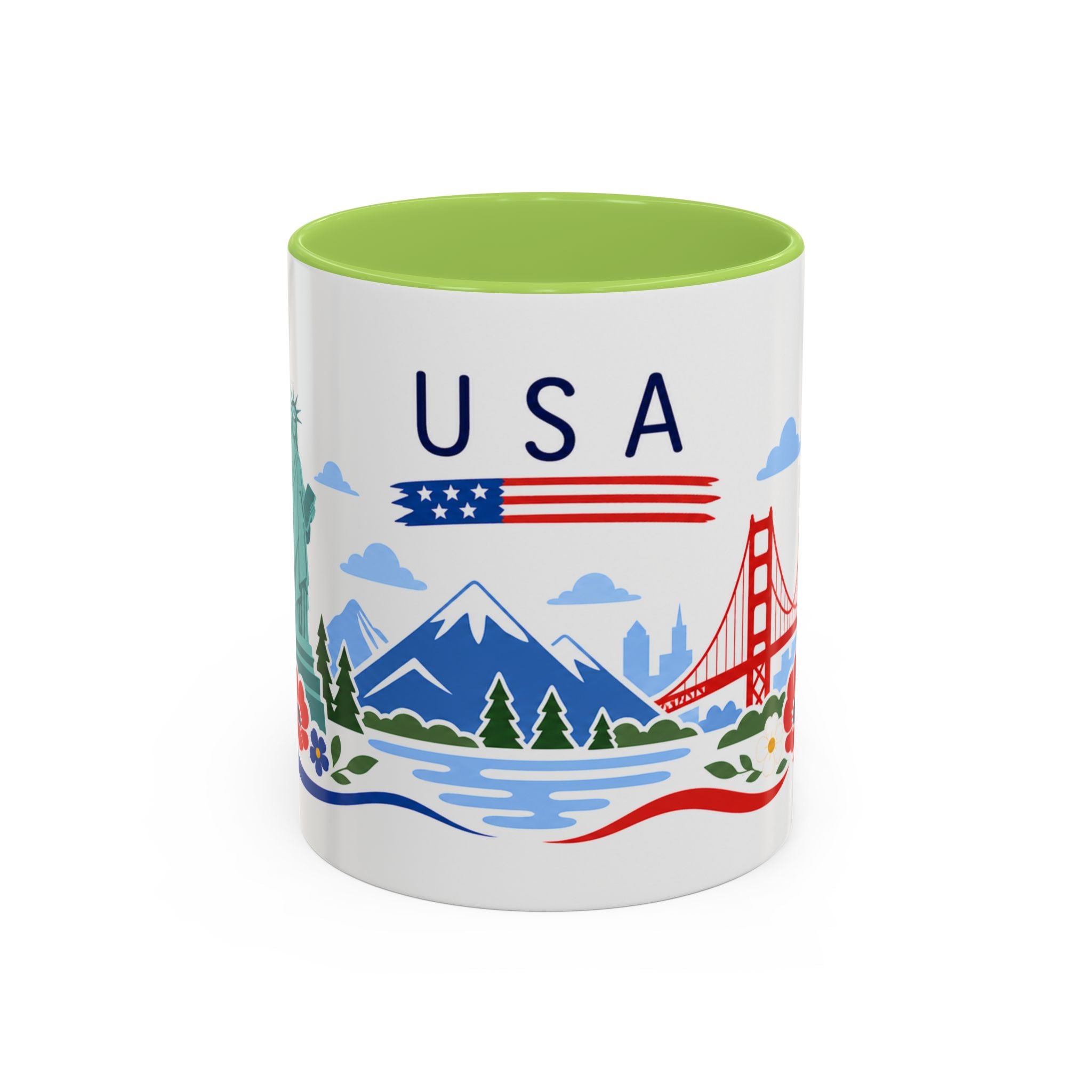 United States Coffee Mug | Travel Souvenir Accent Mug | Country Gift Ceramic Cup 11oz 15oz